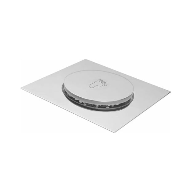 Imagen de Rejilla piso cromada click clack 10X10 LACHS