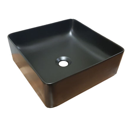 Imagen de Bacha De Apoyo Cuadrada 36.50 cm Negro Mate Dmc