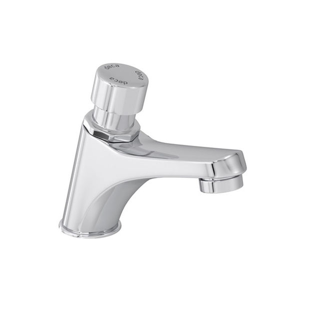 Imagen de Grifería de lavatorio temporizada de mesada Decamatic eco cromo Brillante