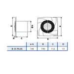 Imagen de Extractor de baño B-15 Plus (150mm)