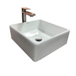 Imagen de Bacha de apoyo cuadrada 38 cm Blanco Brillo Dmc