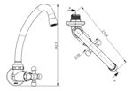 Imagen de Grifo Unitario de cocina de pared MARUJA blanca