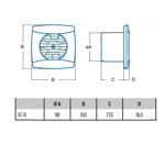 Imagen de Extractor de bañoUC-10 Std.Silver