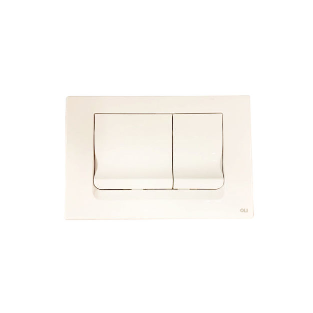 Imagen de Placa pulsadora Oli Ria blanca para cisterna embutir