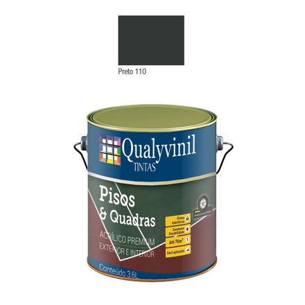 Imagen de Pintura para pisos negra 0,9 litros
