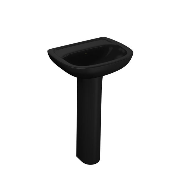 Imagen de Lavatorio y pedestal ASPEN negro