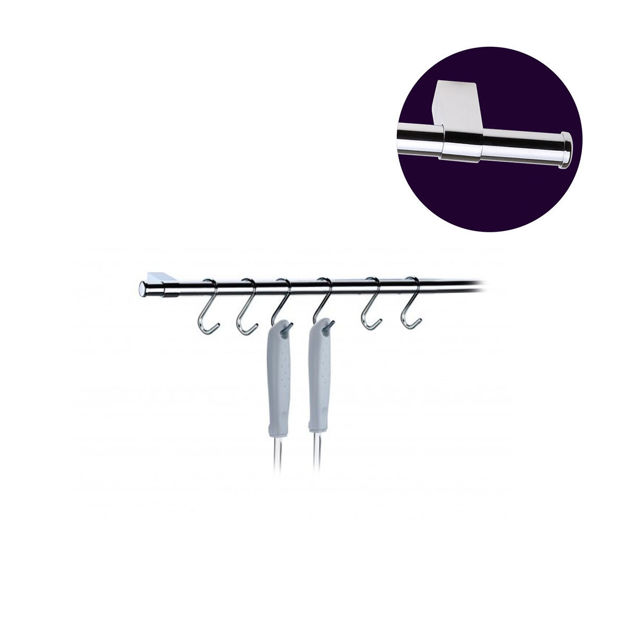 Imagen de BARRA TUBULAR 45CM - CON 6 GANCHOS