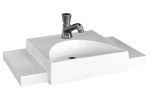 Imagen de Mueble de baño suspendido Valentina Ruggine 78 cm  Con mesada y bacha en resina natural