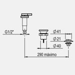 Imagen de Grifería de Bide Bimando con transferencia Block Plane Black