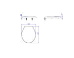 Imagen de Tapa inodoro universal crema DECA