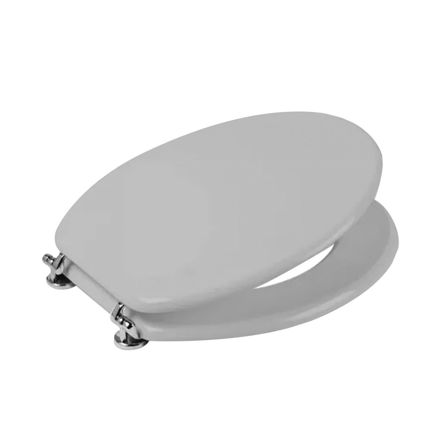 Imagen de Tapa inodoro gris en MDF con herraje metálico