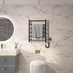 Imagen de Calienta toallas 6 barras negro mate Milano Slim DMC