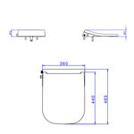 Imagen de Asiento bide con luz nocturna AXIS DECA
