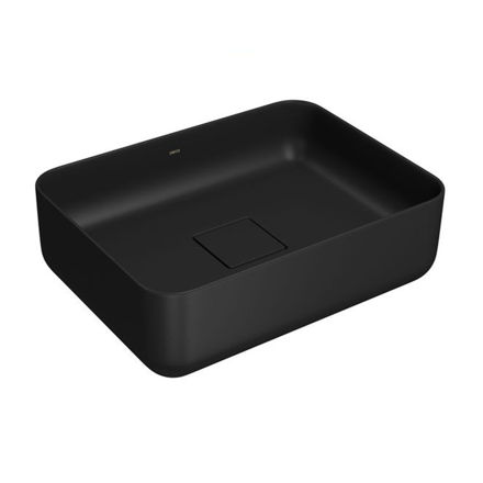 Imagen de Bacha de apoyo rectangular 40x30 cm negro mate Deca