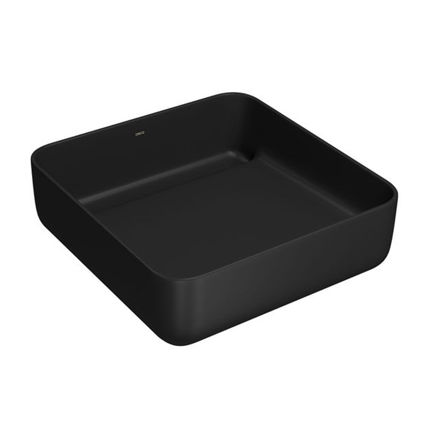 Imagen de Bacha de apoyo cuadrada 40 cm negro mate Deca