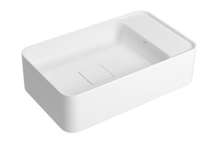 Imagen de Bacha de apoyo Rectangular 50x30 cm c/mesa blanco brillante Deca