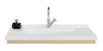 Imagen de Bacha de sobreponer rectangular 78 cm c/mesa blanca Fabribam