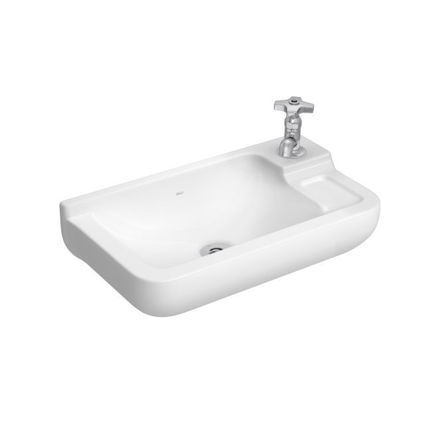 Imagen de Bacha suspendida para pedestal rectangular 43x23,5 cm c/mesa blanca Deca