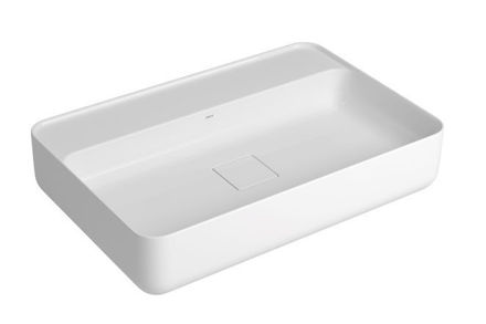 Imagen de Bacha de apoyo rectangular 60x30 cm c/mesa blanco brillante Deca