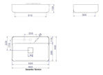 Imagen de Bacha de apoyo rectangular 60x30 cm c/mesa blanco brillante Deca