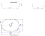 Imagen de Bacha de apoyo Oval 60x40 cm blanco brillante Deca