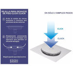 Imagen de Rejilla piso cromada click clack 15x15 LACHS