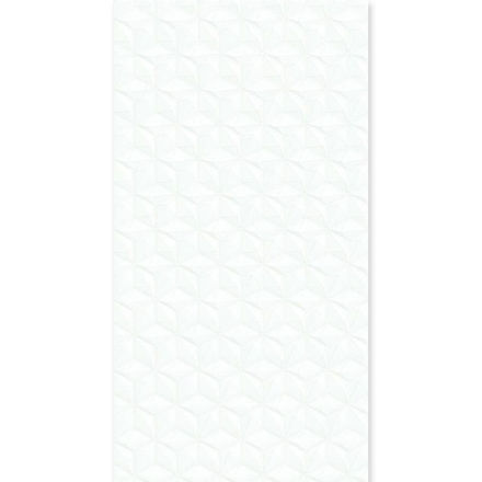 Imagen de Cerámica de pared Illusión Estrella blanco 32x62 cm Brillante