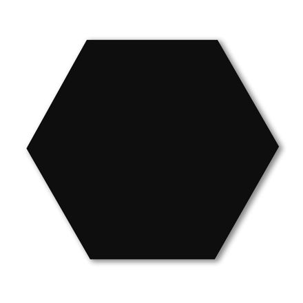Imagen de Cerámica de pared Hexagonal Negra Satinado