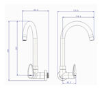 Imagen de Grifo cocina Pared ALLURE DECORE gris mate