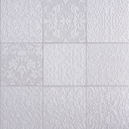 Imagen de Cerámica para pared Renda Branco 45x45 cm Brillante