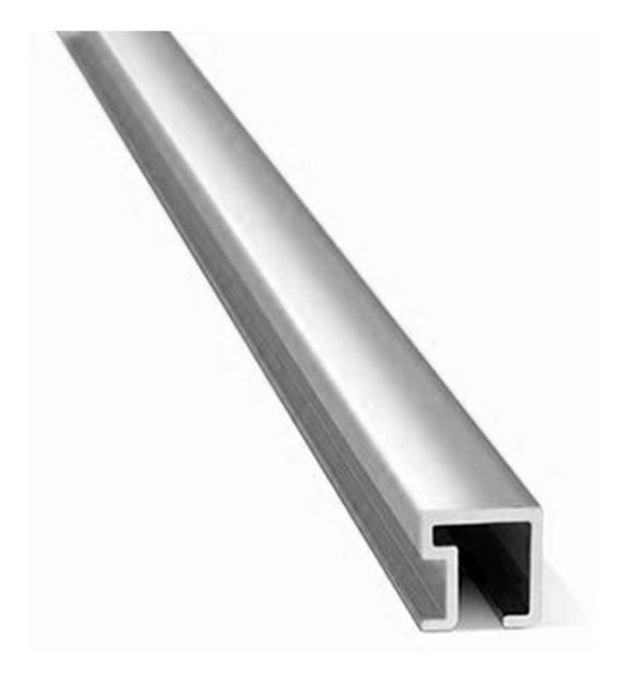 Imagen de Aluminio Listello Cuadrado 9x9mm x 2,45m Cromo Brillo