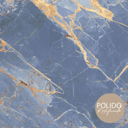 Imagen de Gres para piso y pared Bluastra 66x66 cm Pulido Brillante y rectificado