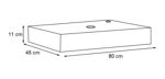 Imagen de Mueble de baño suspendido Bliss Gris 80 cm con Mesada en porcelanato Gris Pulido sin bacha