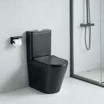 Imagen de Inodoro largo con mochila VIP Negro Mate 70X36.50X83cm