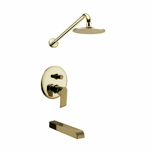 Imagen de Grifería de ducha Monocomando embutida con transferencia Alassio Oro