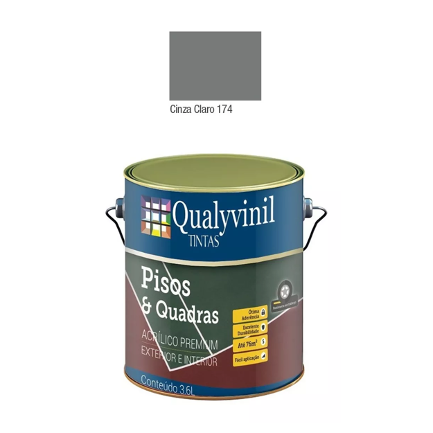 Imagen de Pintura para pisos gris 3,6 litros