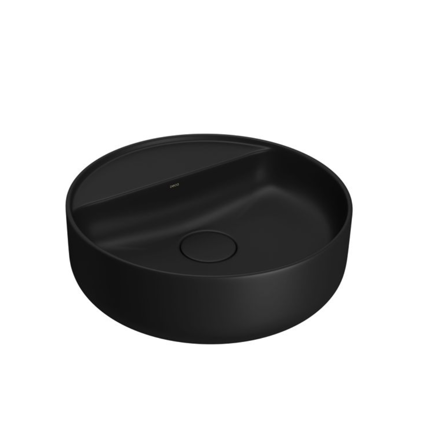 Imagen de Bacha de apoyo redonda 40 cm c/mesa negro mate Deca