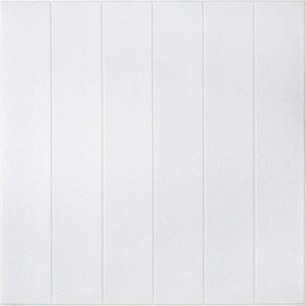 Imagen de REVESTIMIENTO 3D  ADHESIVO LINEAS GRUESAS BLANCO.