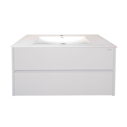 Imagen de Mueble de baño suspendido White 80 cm con bacha de loza