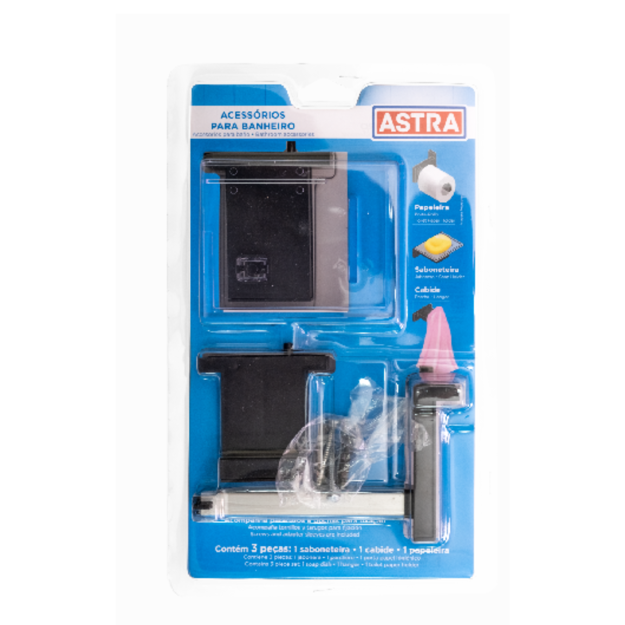 Imagen de Kit de accesorios 3 piezas negro Astra