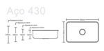 Imagen de Pileta simple acero inox embutir 56x34x17 Forminox con válvula