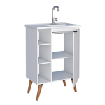 Imagen de Mueble de baño de pie Hortensia Blanco 62 cm con bacha de resina