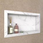 Imagen de Nicho estante de empotrar Porcelanato 60cm Blanco