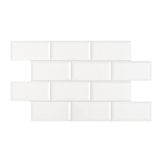 Imagen de Cerámica para pared Metro Dia Blanco 31x54 cm Brillante