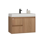 Imagen de Mueble De Baño Suspendido Nicole 78 Cm Mesada y bacha embutida en resina natural