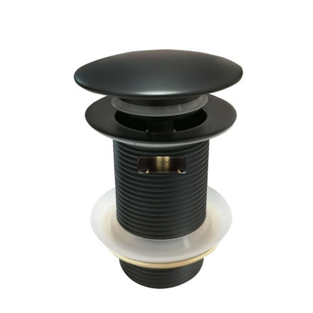 Imagen de Válvula lavatorio negro mate c/desborde click 1.1/4
