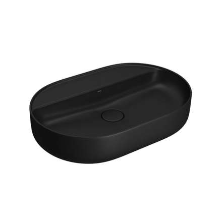 Imagen de Bacha de apoyo Oval 60x40 cm c/mesa Negro Mate Deca