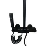 Imagen de Barral de ducha Negro Mate c/botones y ducha higiénica GC