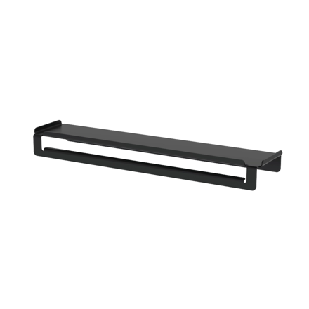 Imagen de TOALLERO CON ESTANTE 50CM NEGRO MATE