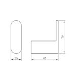Imagen de Percha acero inox negro mate Aqualia